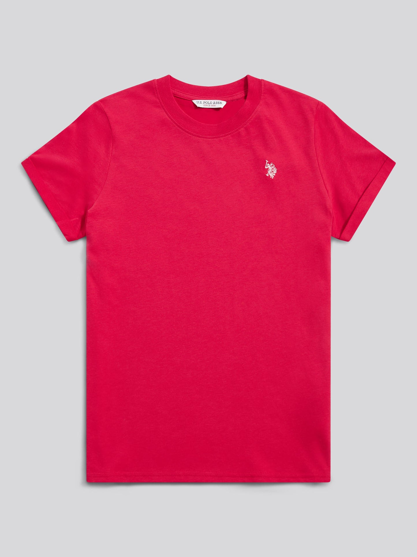 Womens Crew Neck T-Shirt in Jalapeno Red
