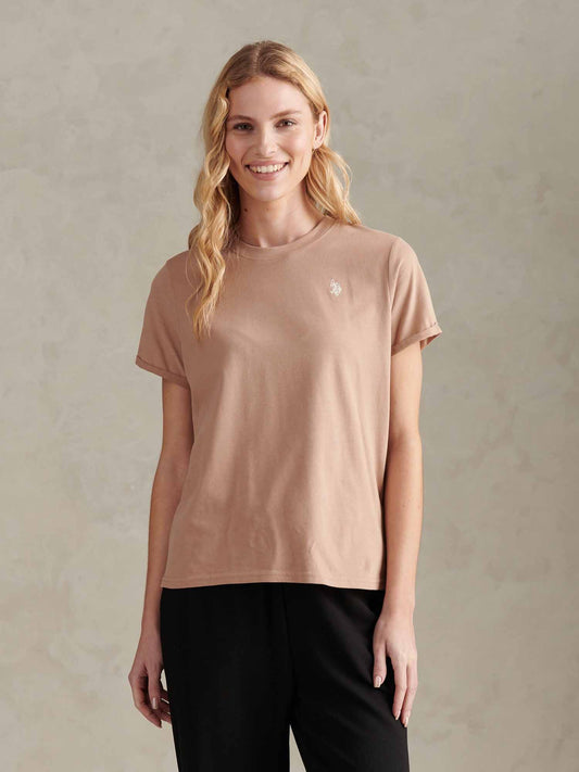 Womens Crew Neck T-Shirt Natural