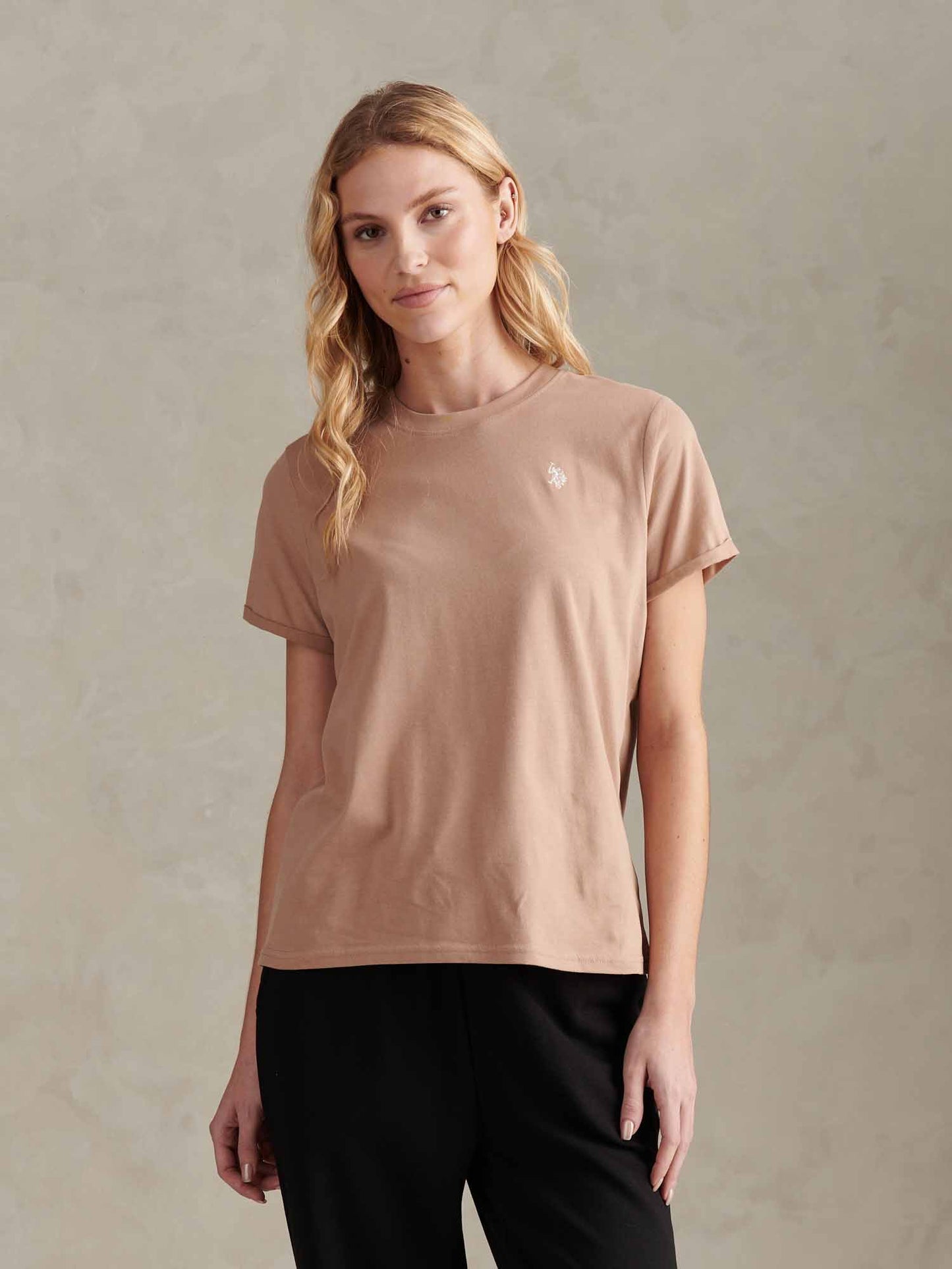 Womens Crew Neck T-Shirt Natural