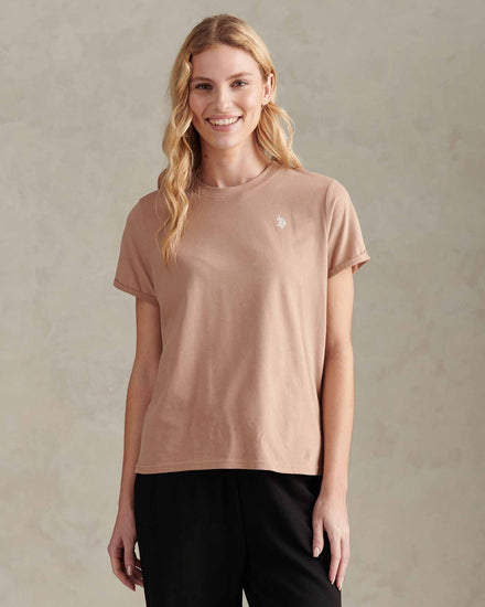 Womens Crew Neck T-Shirt Natural