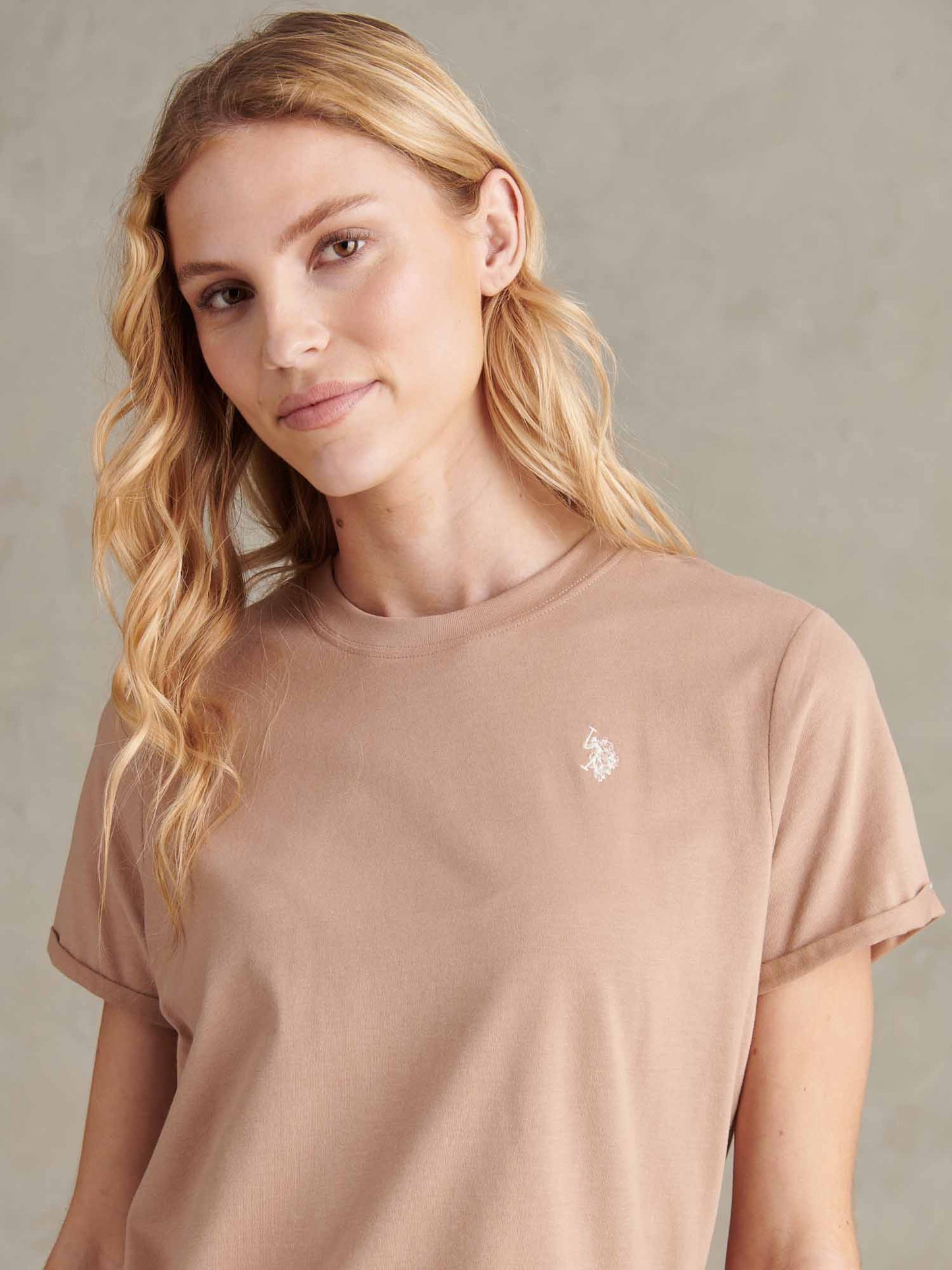 Womens Crew Neck T-Shirt Natural