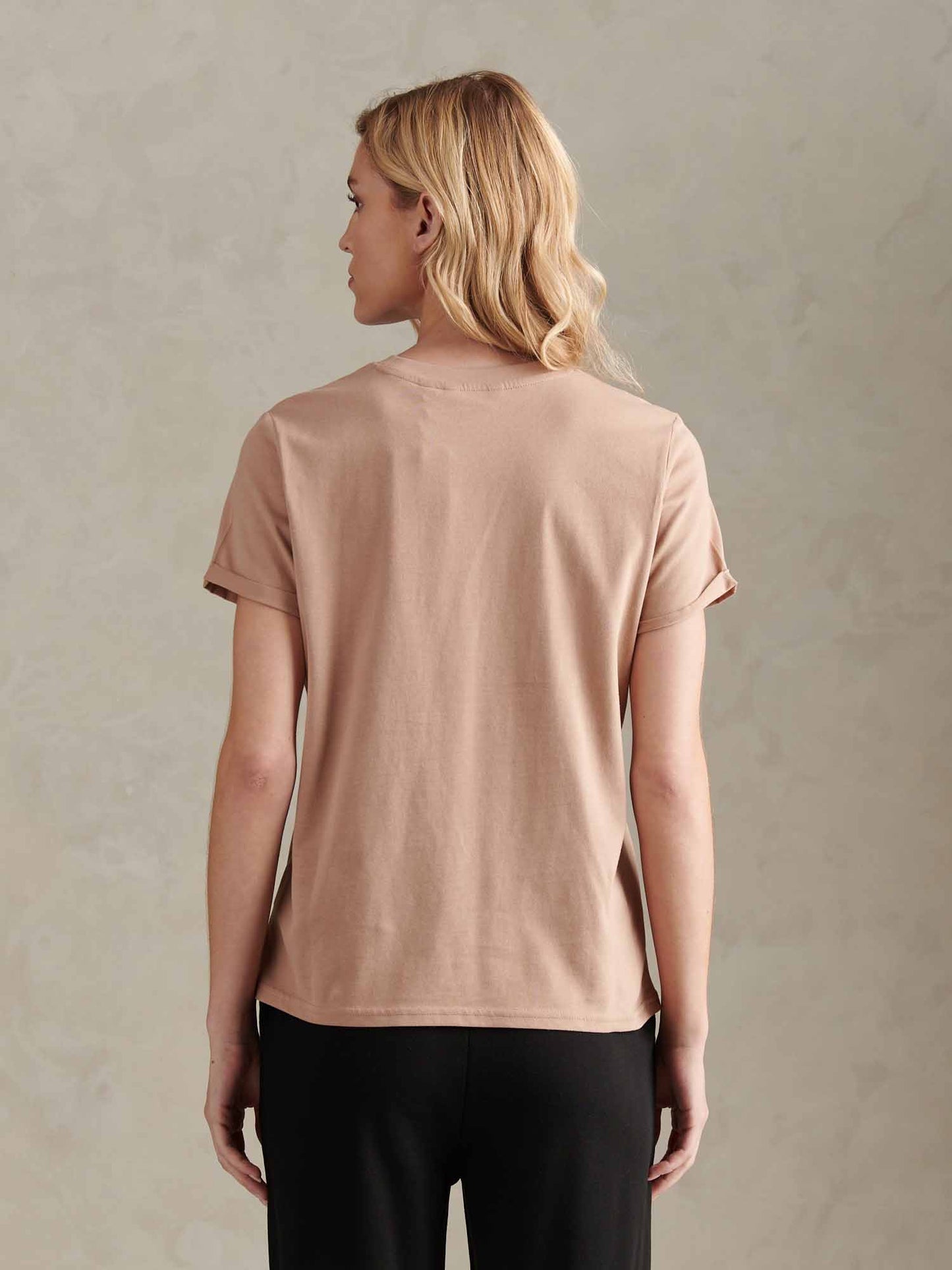 Womens Crew Neck T-Shirt Natural