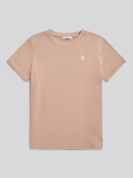 Womens Crew Neck T-Shirt in Natural