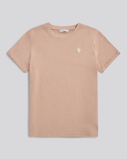 Womens Crew Neck T-Shirt in Natural