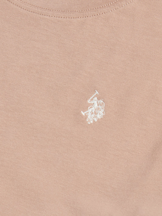 Womens Crew Neck T-Shirt in Natural