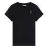 Womens V-Neck T-Shirt in Black