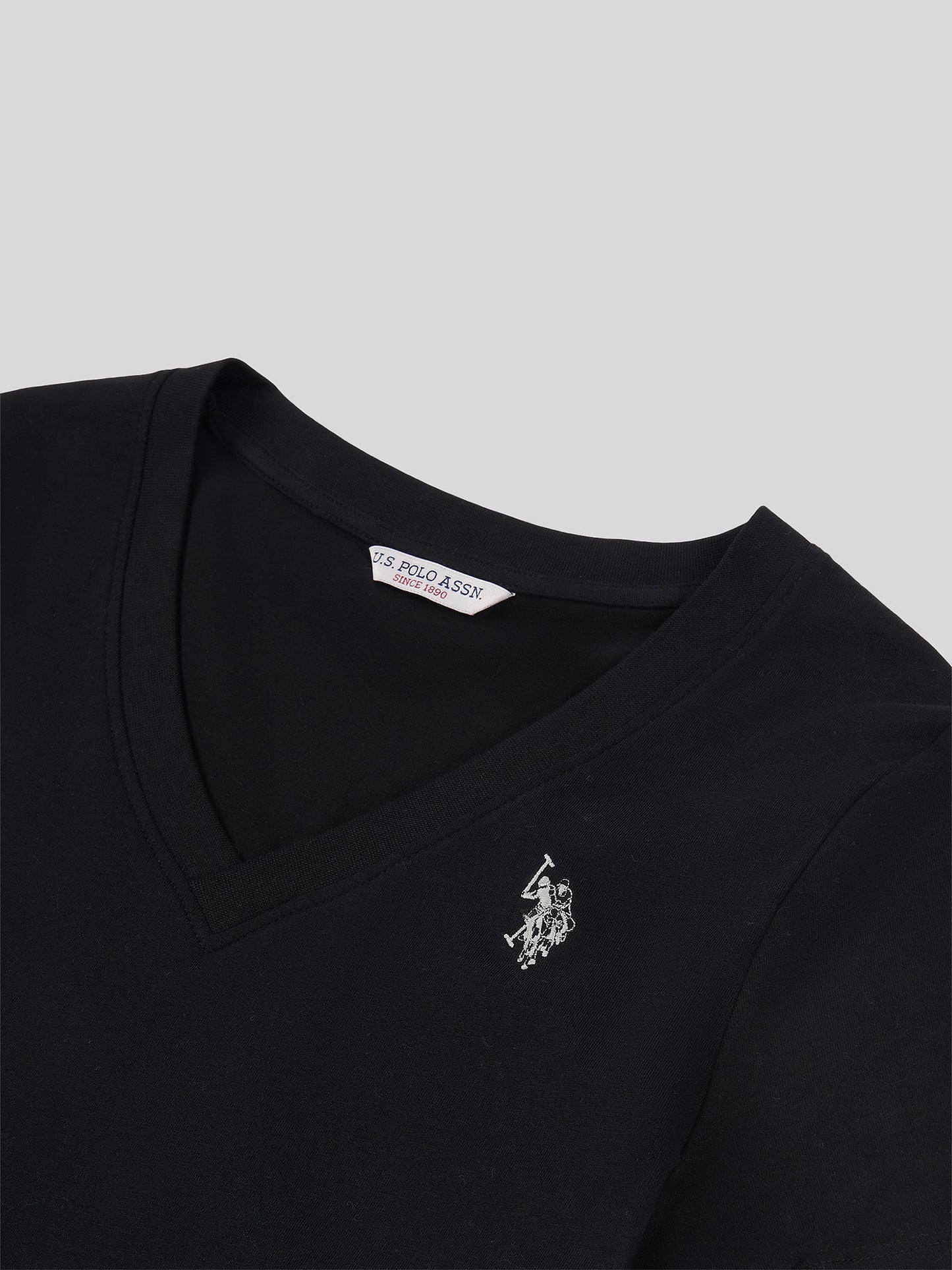 Womens V-Neck T-Shirt in Black