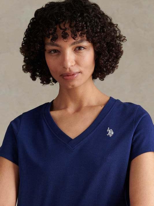 Womens V-Neck T-Shirt Marlin