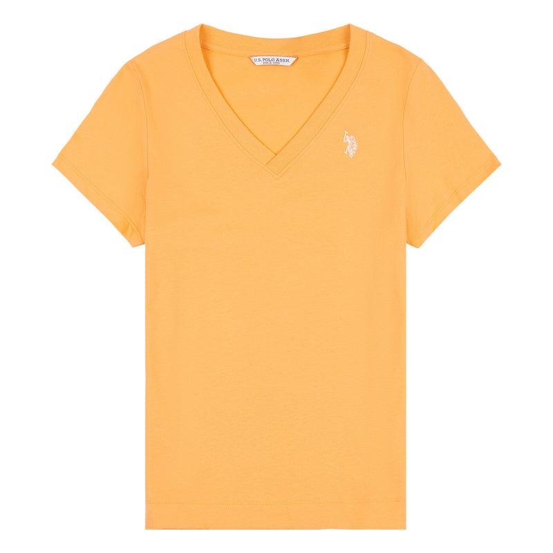 Womens V-Neck T-Shirt in Mock Orange