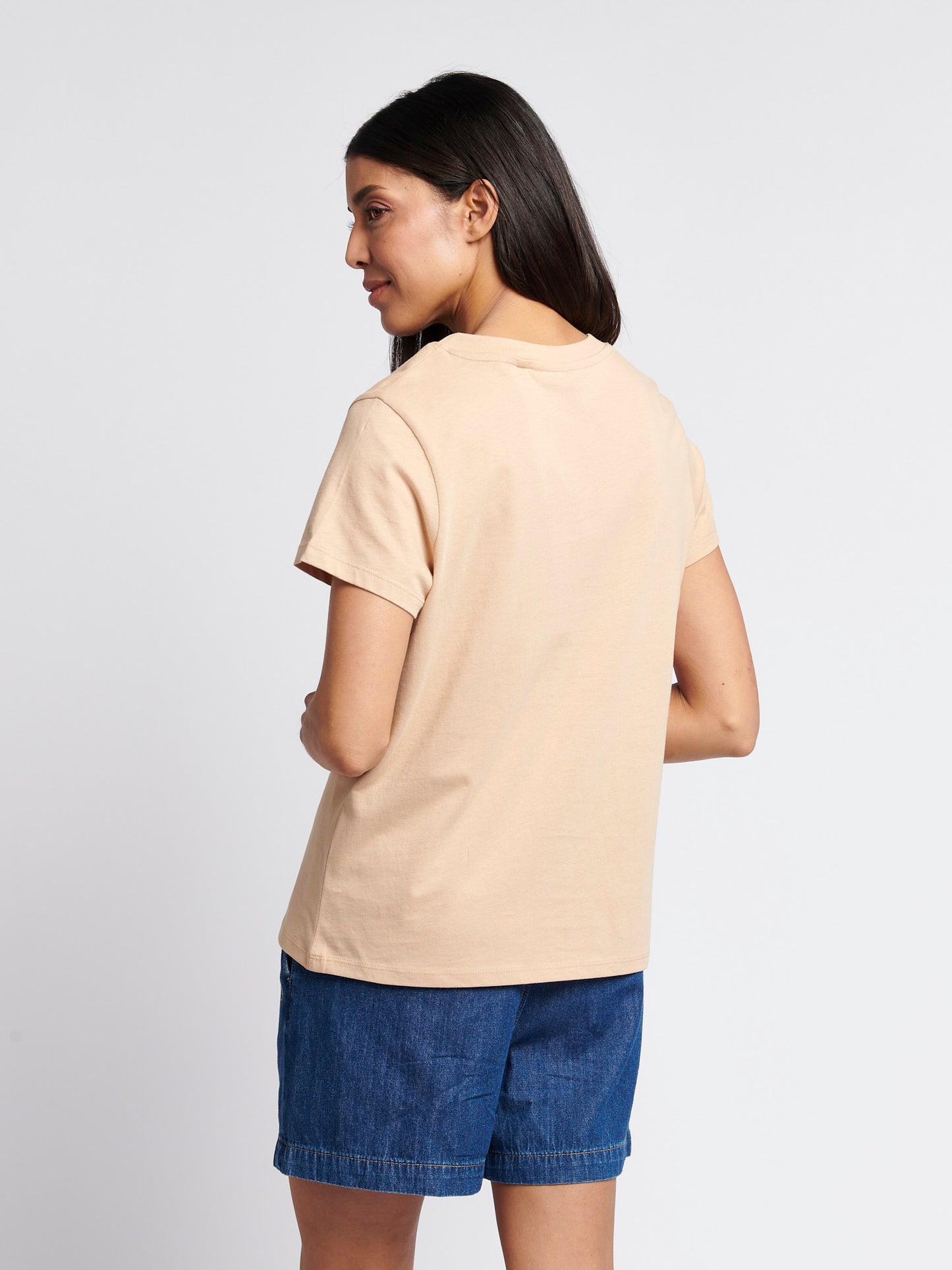 Womens V-Neck T-Shirt in Cuban Sand
