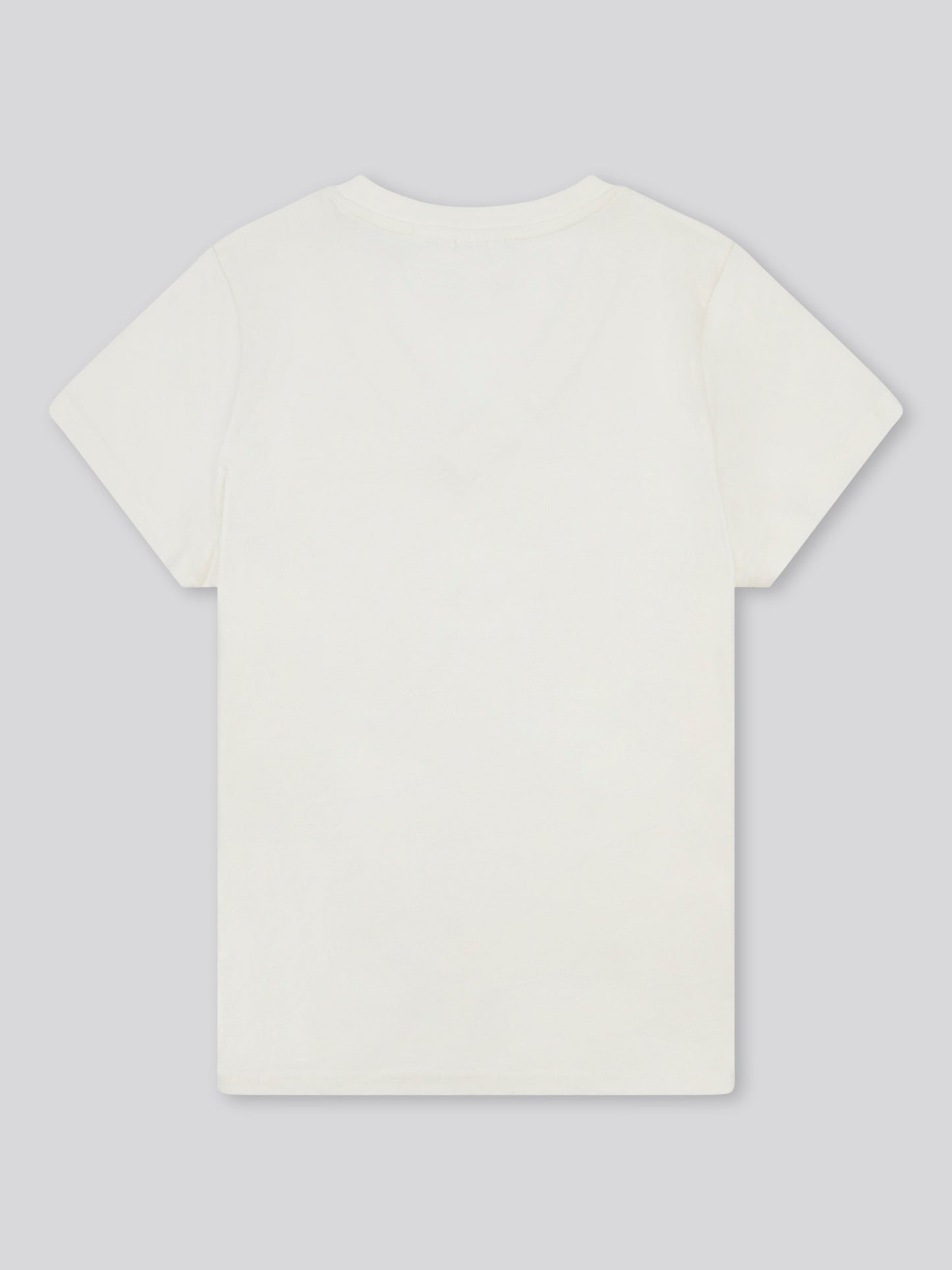 Womens V-Neck T-Shirt Marshmallow with Crystal Rose DHM