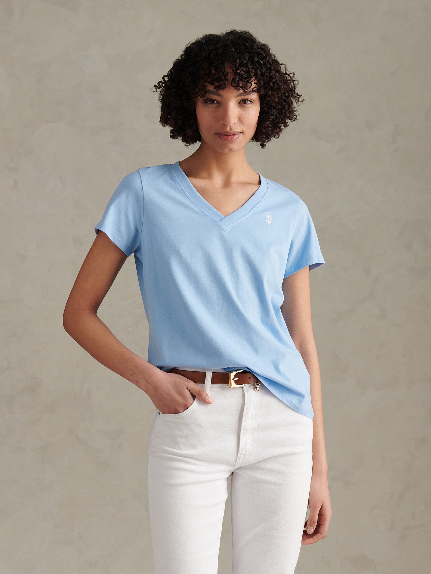 Womens V-Neck T-Shirt Open Air