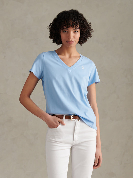 Womens V-Neck T-Shirt Open Air