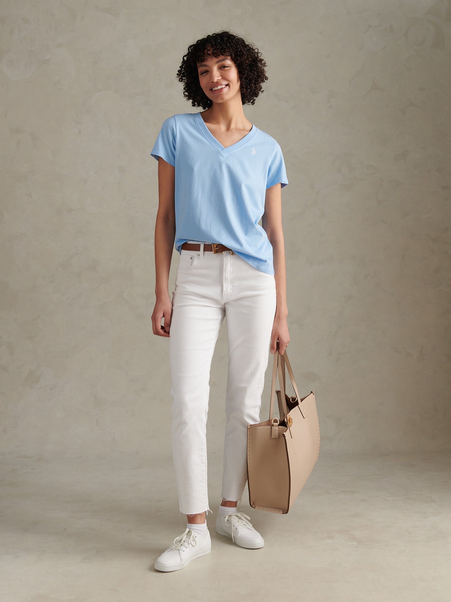 Womens V-Neck T-Shirt Open Air