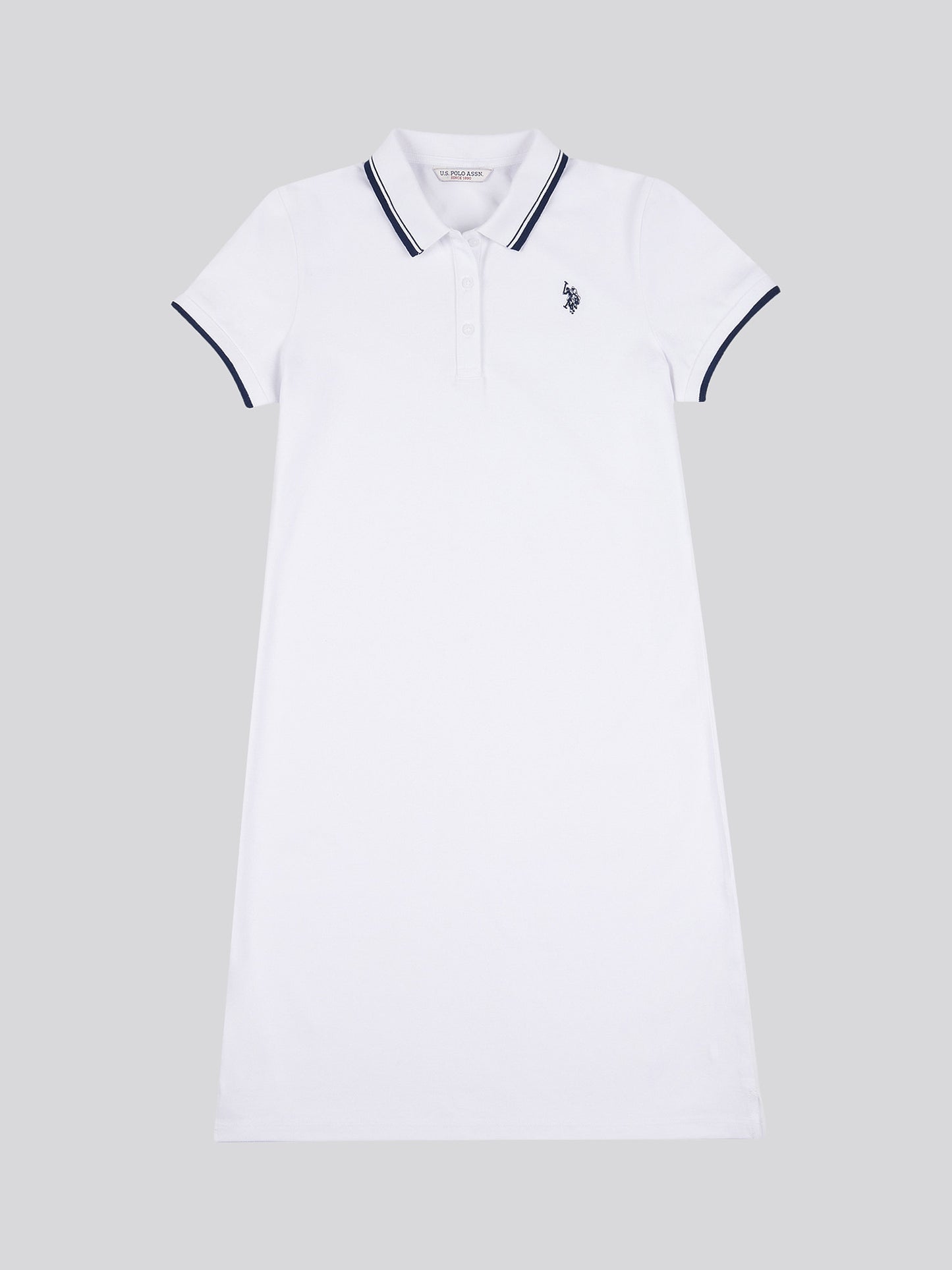 Womens Polo Dress in Bright White