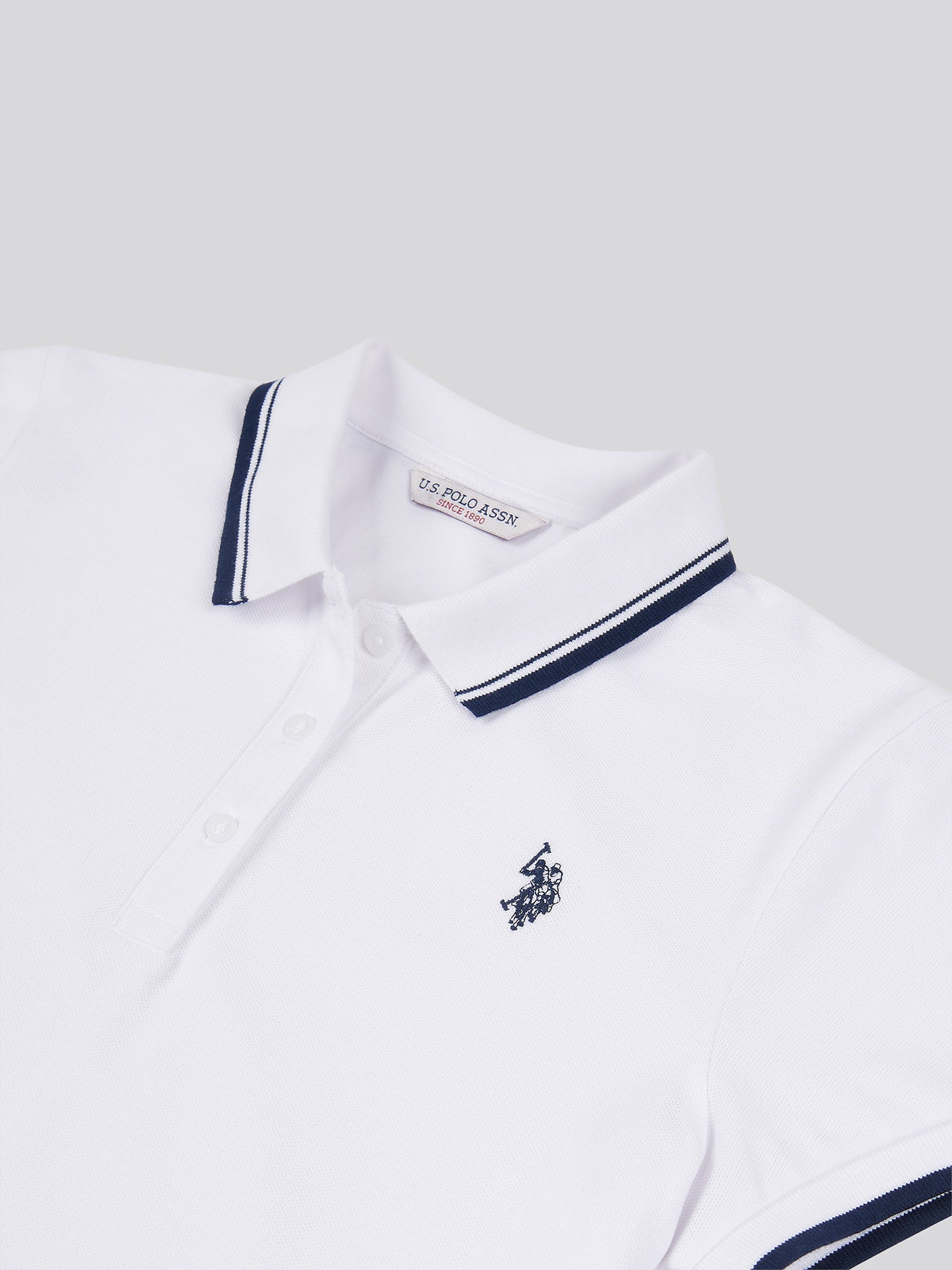 Womens Polo Dress in Bright White