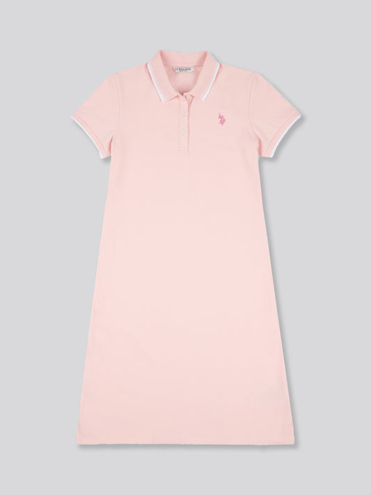 Womens Polo Dress in Crystal Rose