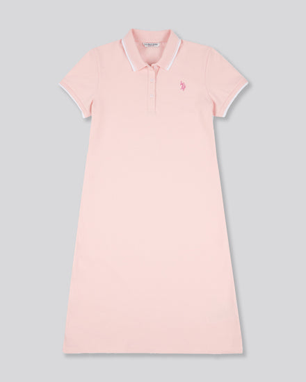 Womens Polo Dress in Crystal Rose
