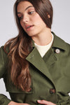 Womens Trench Coat in Forest Night