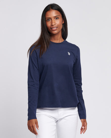 Womens Long Sleeve T-Shirt in Navy Iris