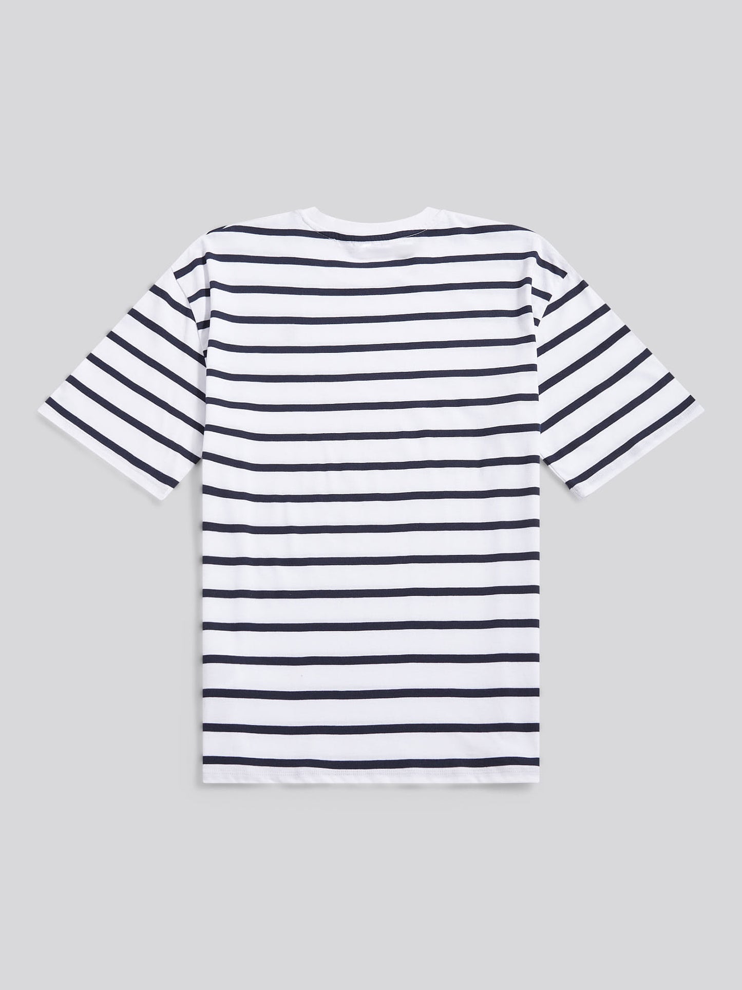 Womens Tri-Stripe Oversized T-Shirt in Navy Blue