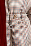 Womens Drawcord Waist Puffer Coat in Sesame