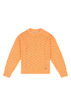 Womens Regular Fit Pointelle Knit Jumper in Mock Orange