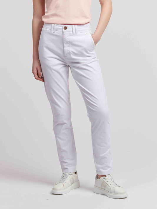 Womens Chino Trousers Bright White