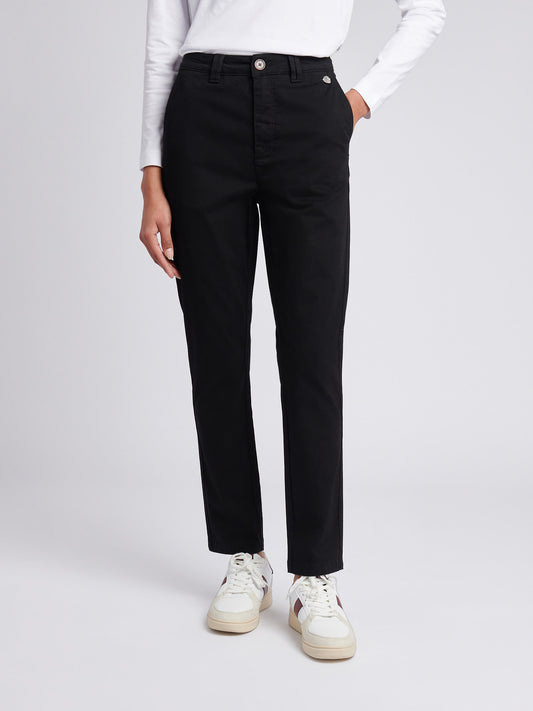 Womens Chino Trousers in Black