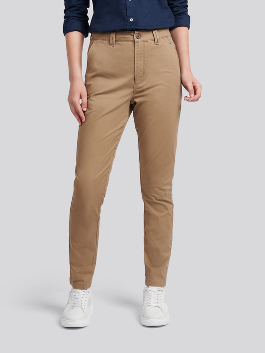 Womens Chino Trousers in Sepia Tint