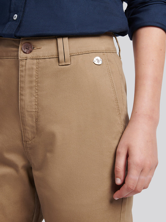 Womens Chino Trousers in Sepia Tint