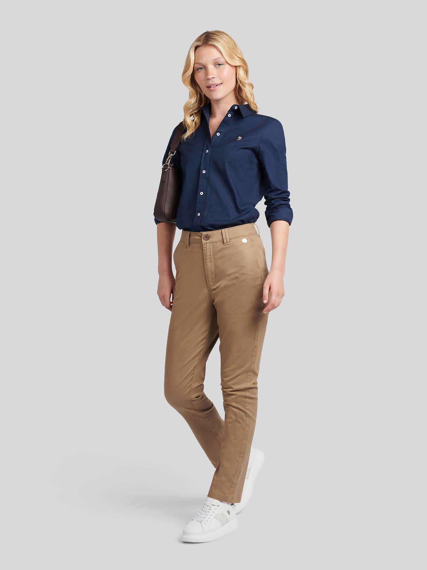 Womens Chino Trousers in Sepia Tint