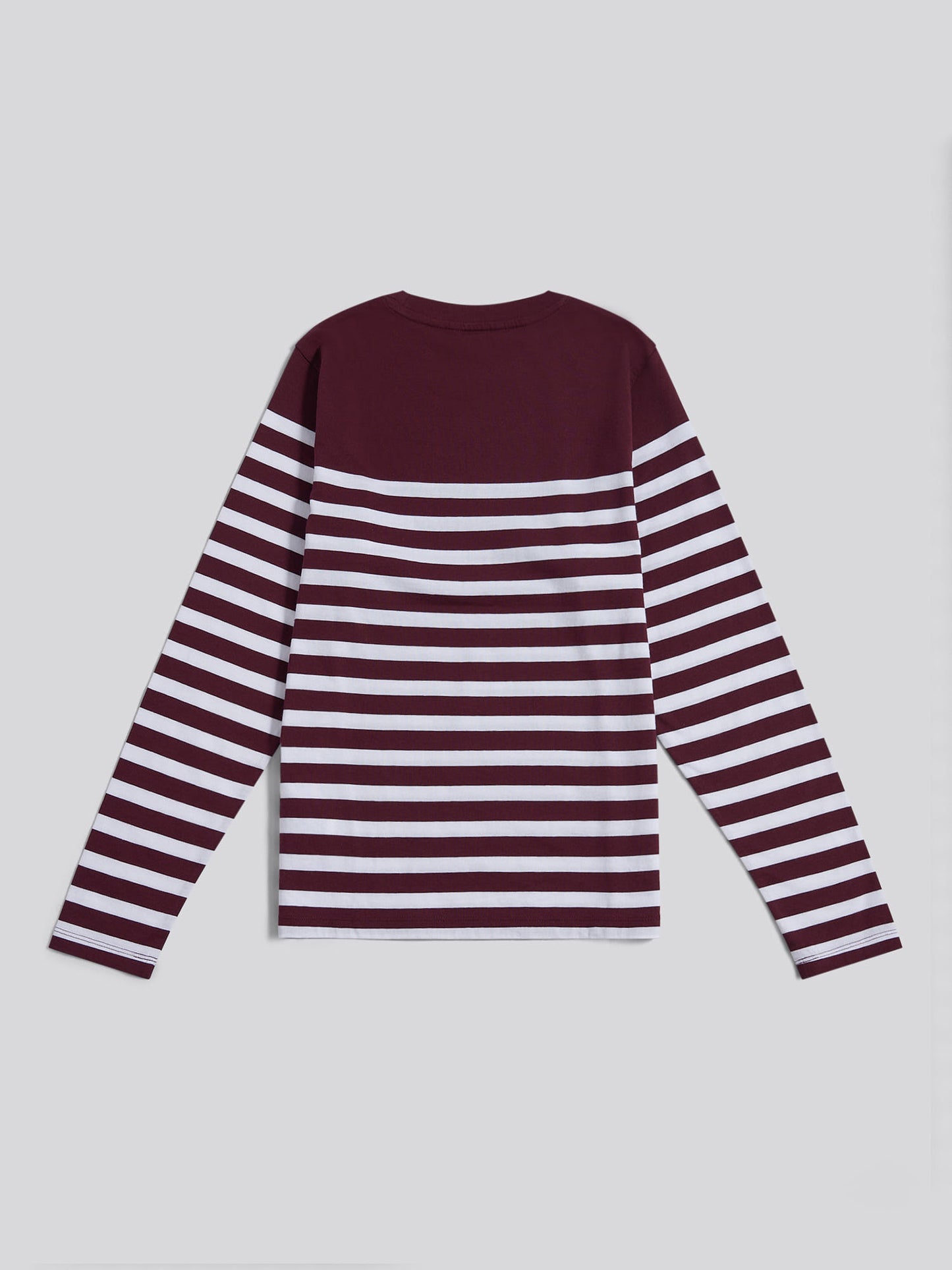 Womens Stripe Long Sleeve T-Shirt in Fig