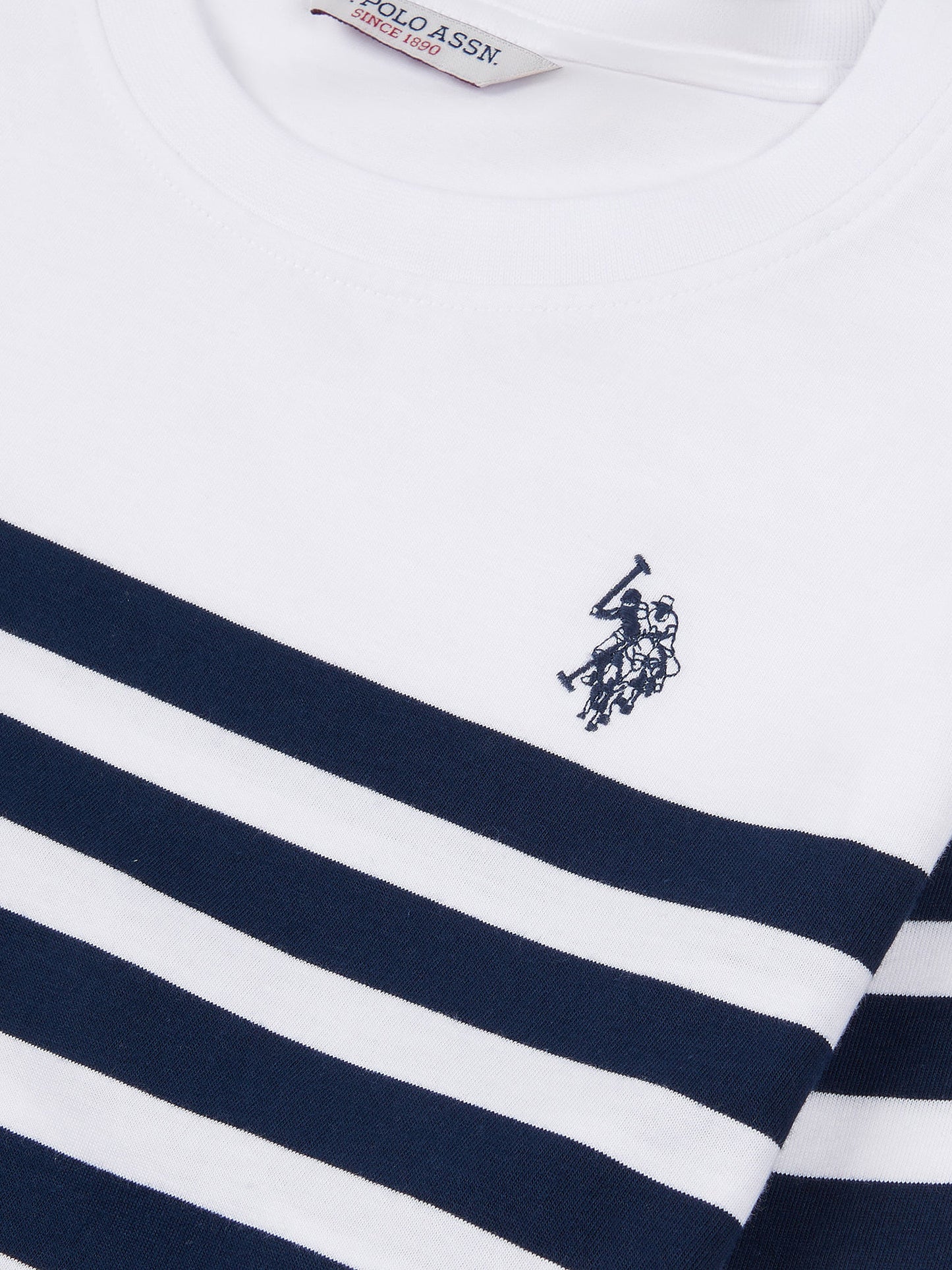 Womens Stripe Long Sleeve T-Shirt in Navy Iris