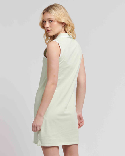 Womens Fitted Sleeveless Polo Dress in Ambrosia