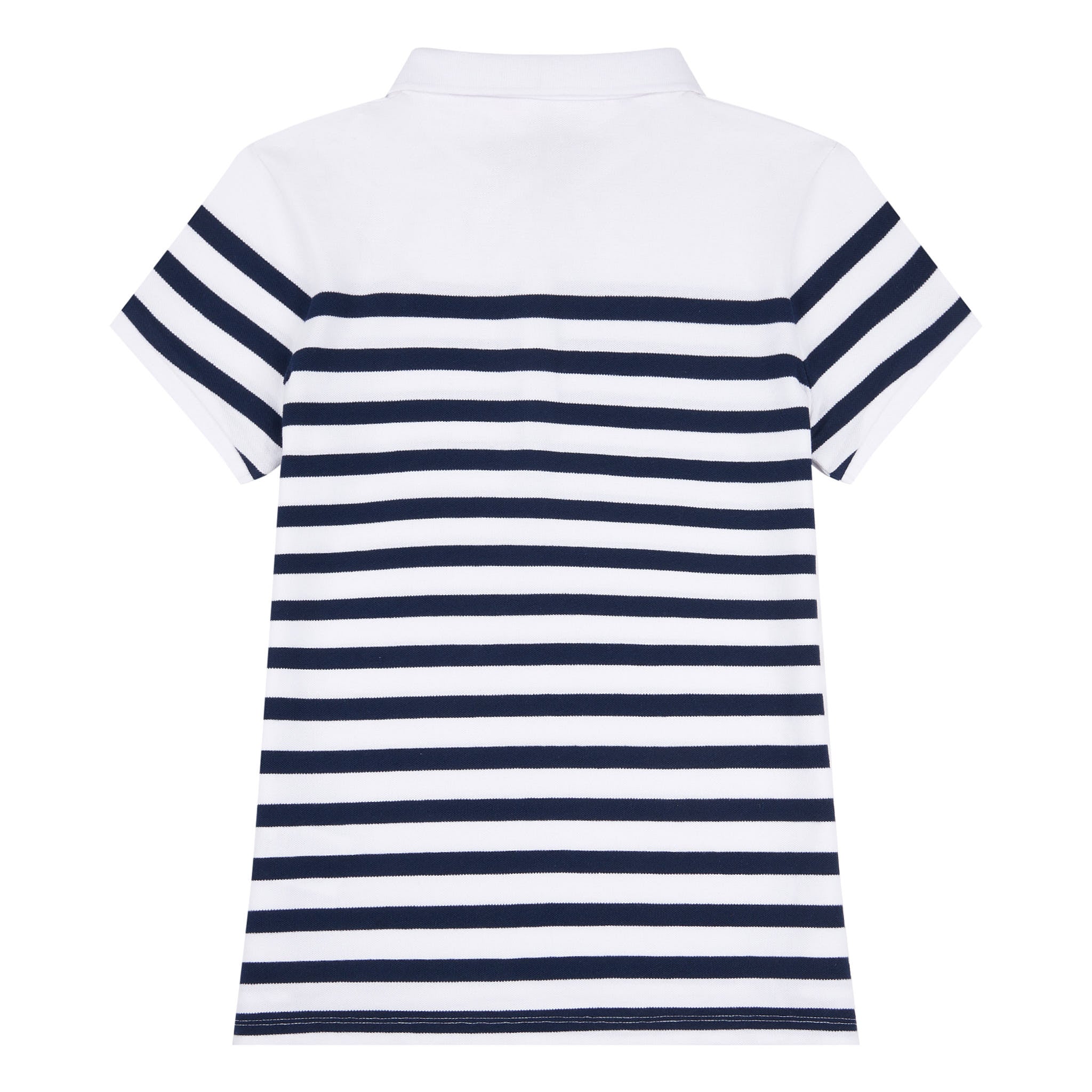 Womens Regular Fit Engineered Stripe Polo Shirt in Navy Iris