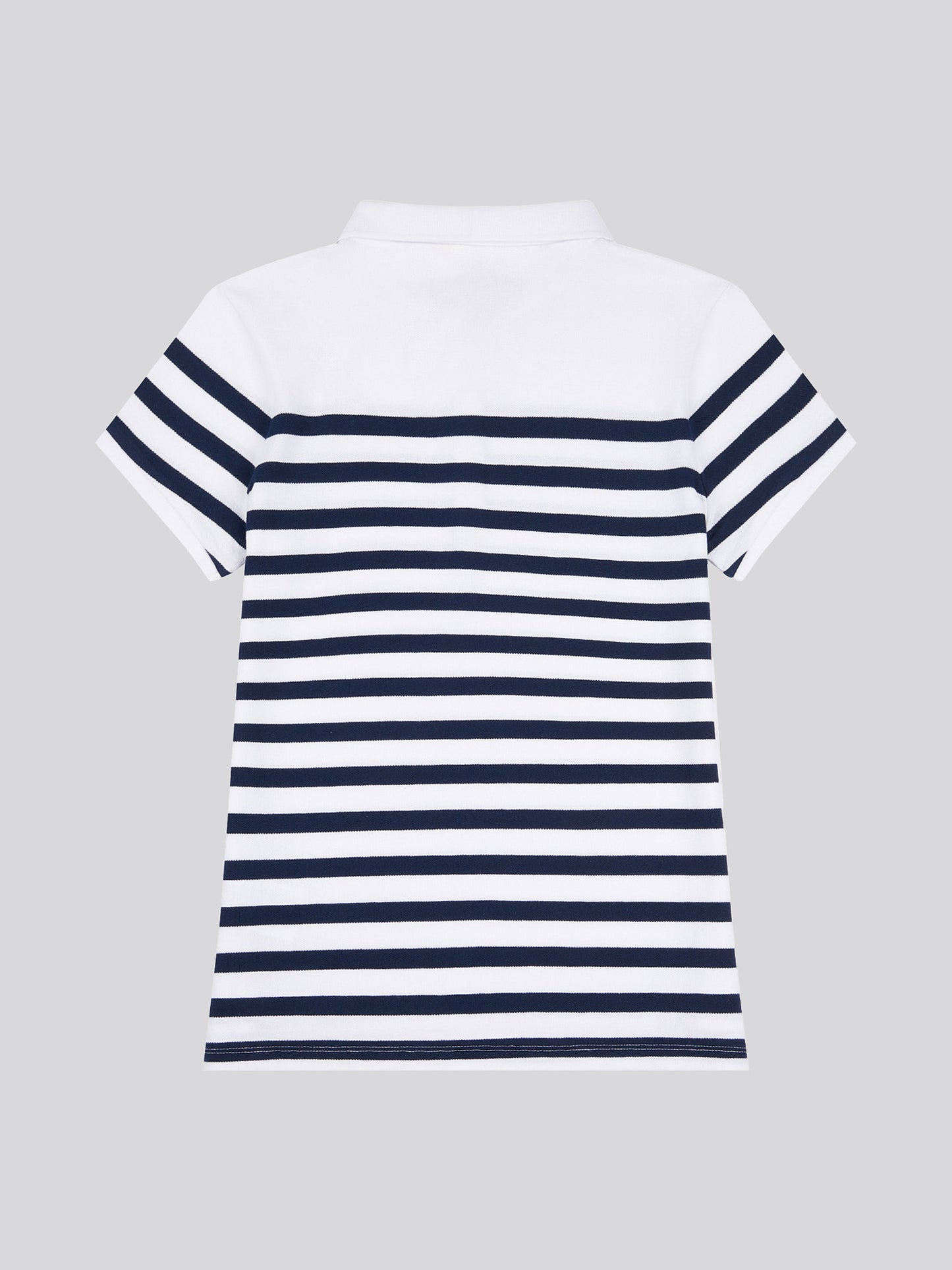 Womens Regular Fit Engineered Stripe Polo Shirt in Navy Iris