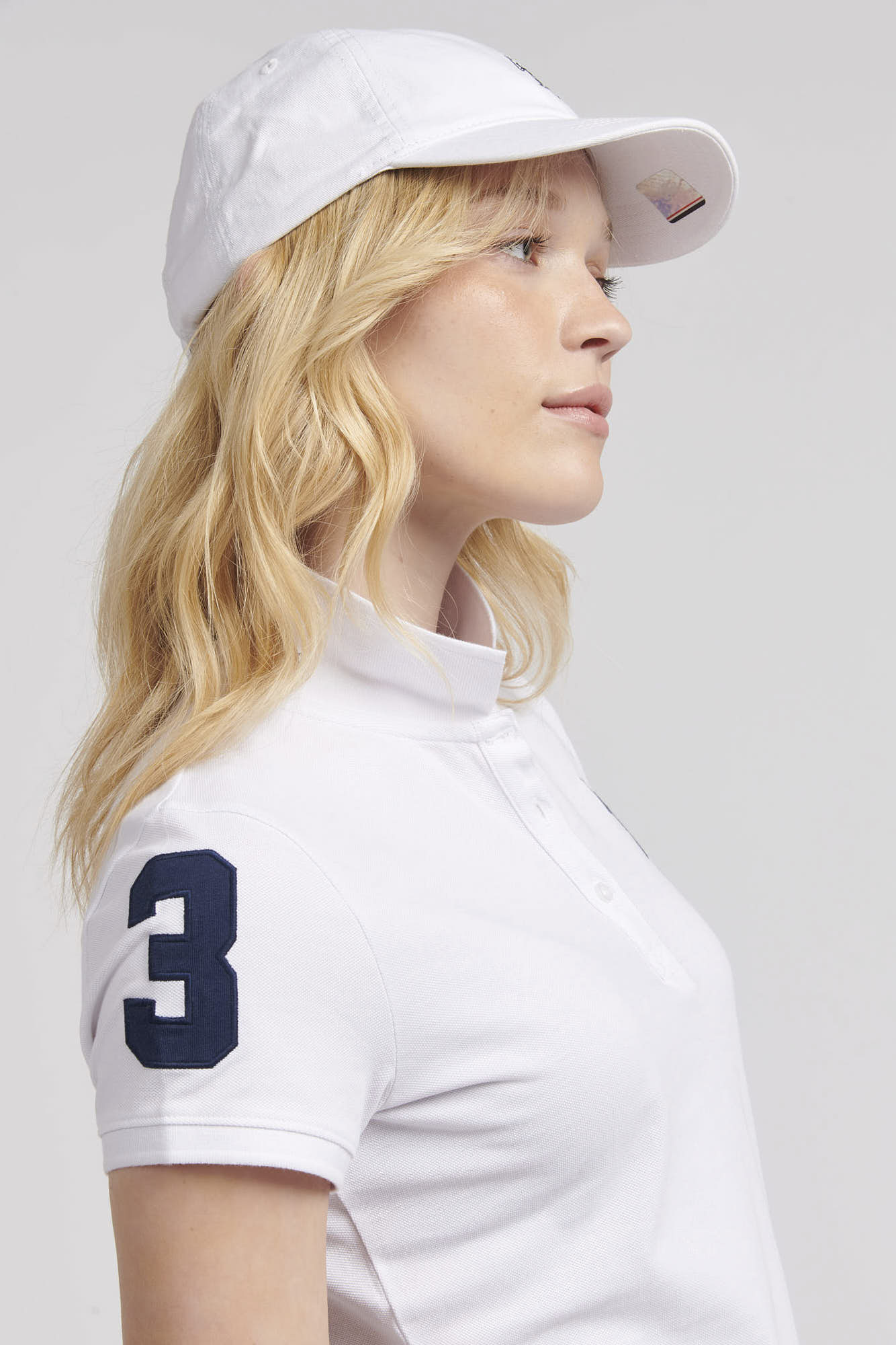 Womens Player 3 Pique Polo Shirt in Bright White