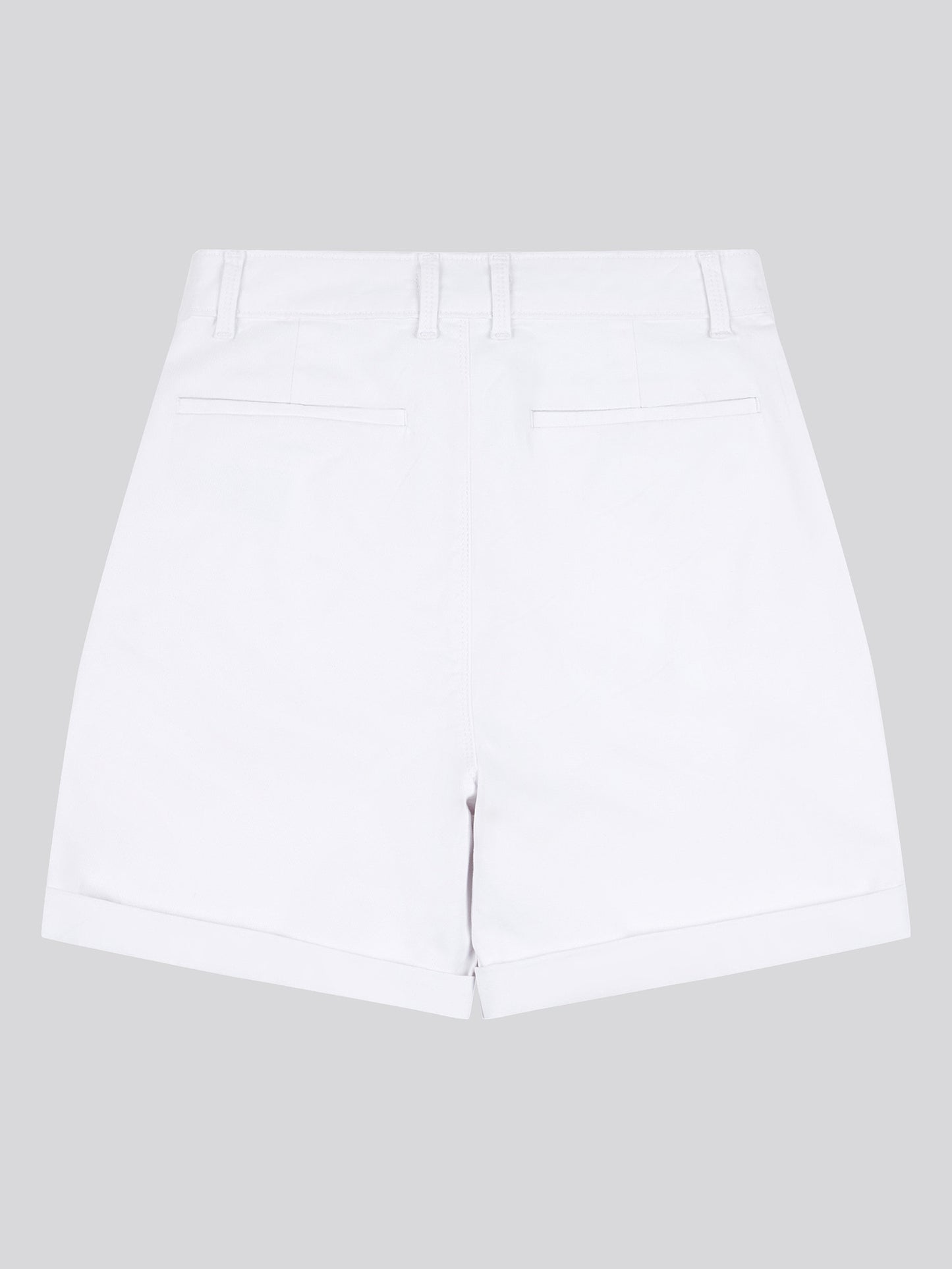 Womens Turn Up Chino Short in Bright White