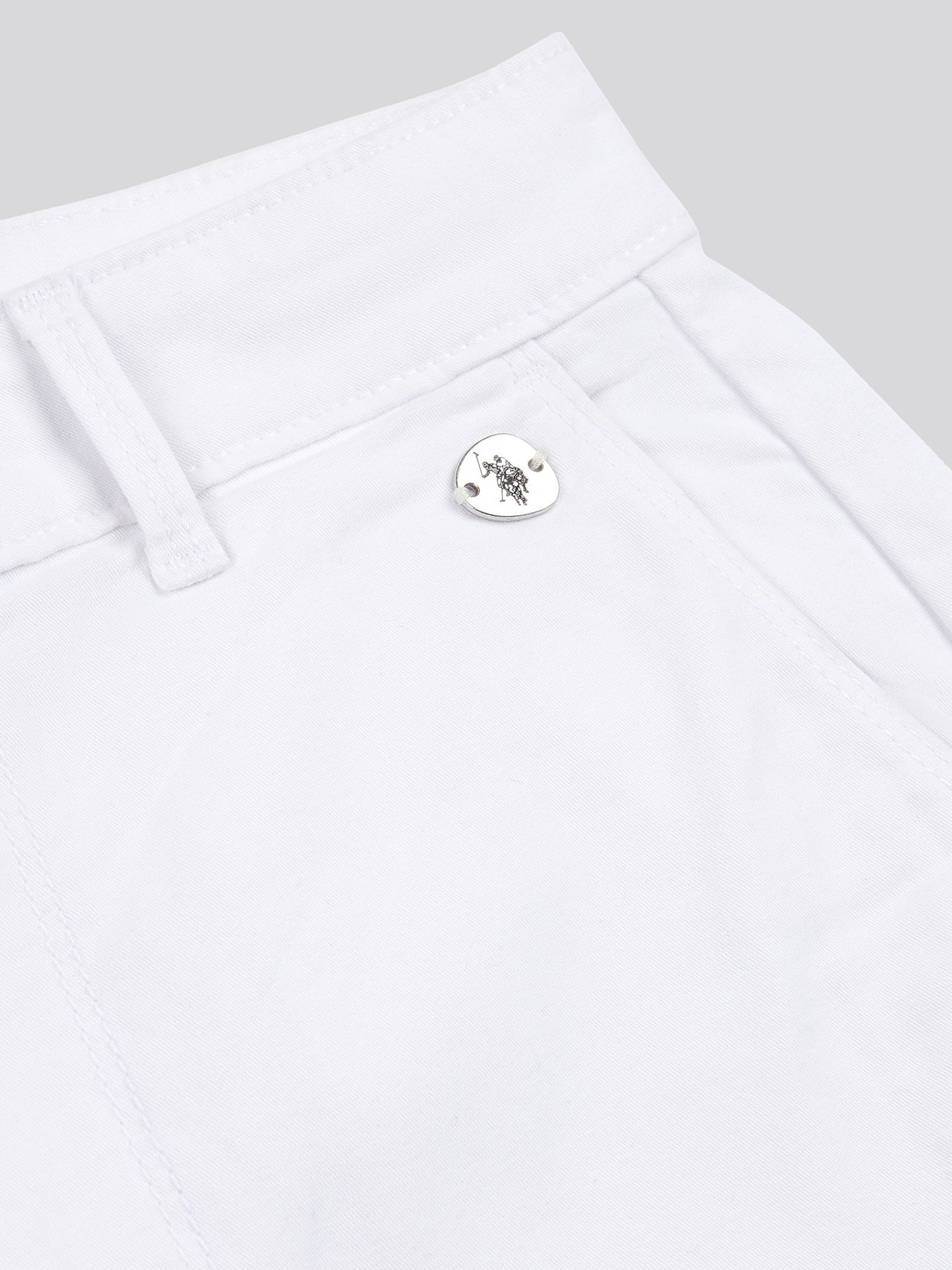 Womens Turn Up Chino Short in Bright White
