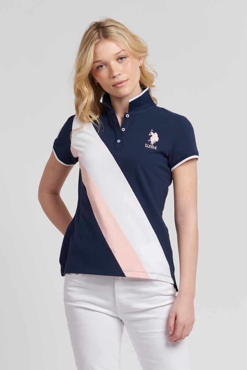 Womens Player 3 Sash Polo Shirt in Navy Iris
