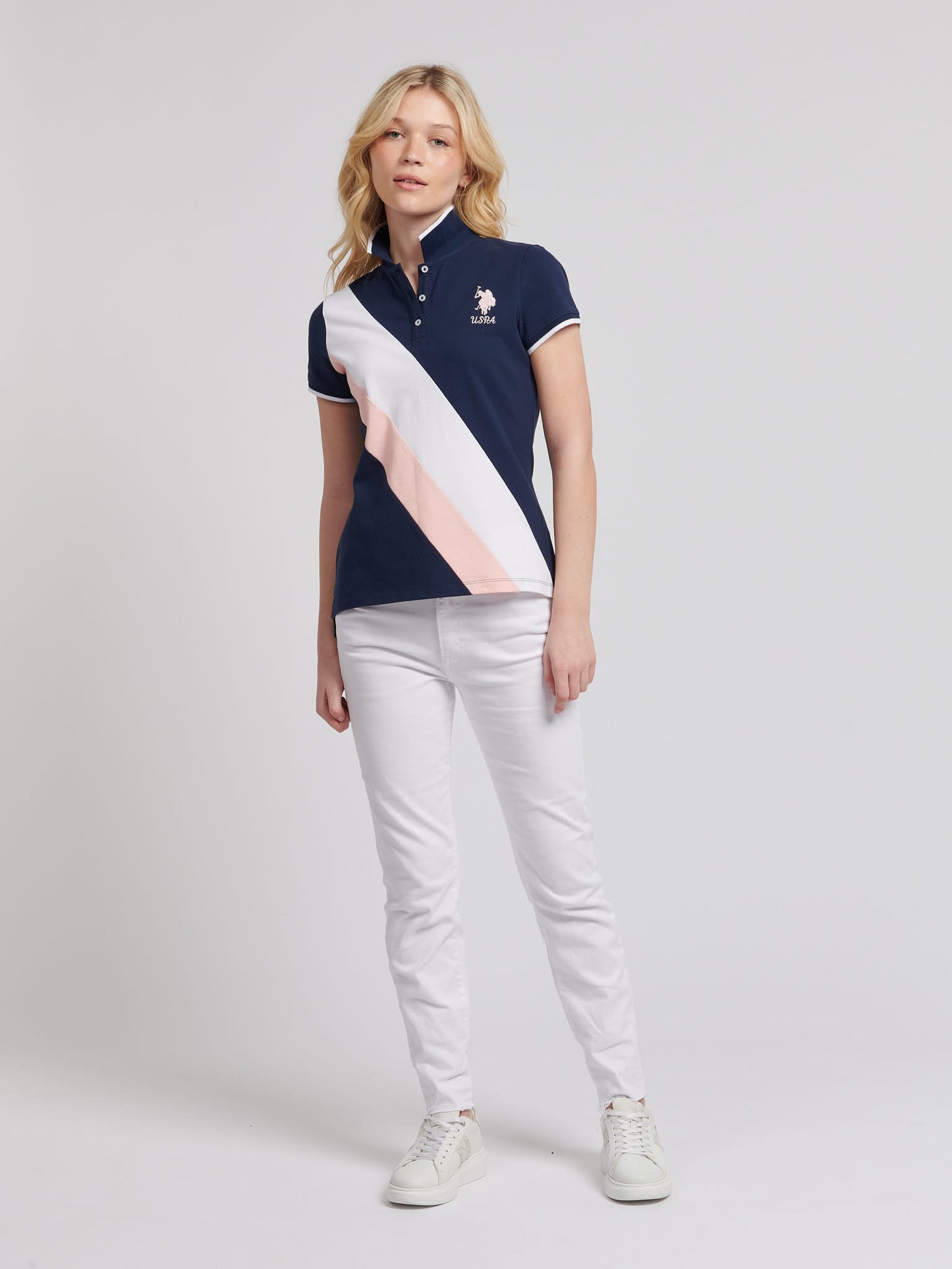 Womens Sash Player 3 Polo Shirt in Navy Iris