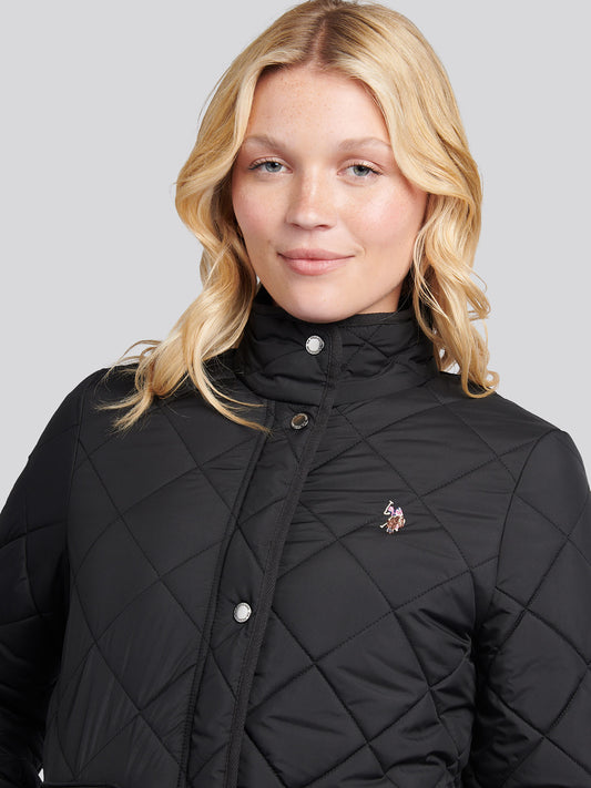 Womens Lightweight Quilted Jacket in Black