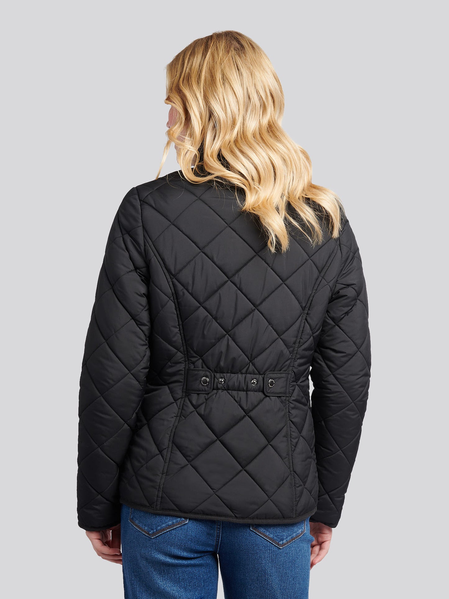 Womens Lightweight Quilted Jacket in Black
