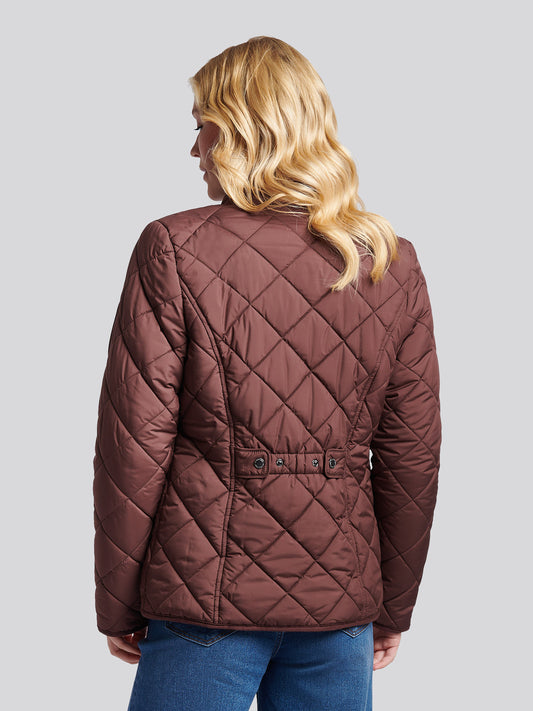 Womens Lightweight Quilted Jacket in Puce