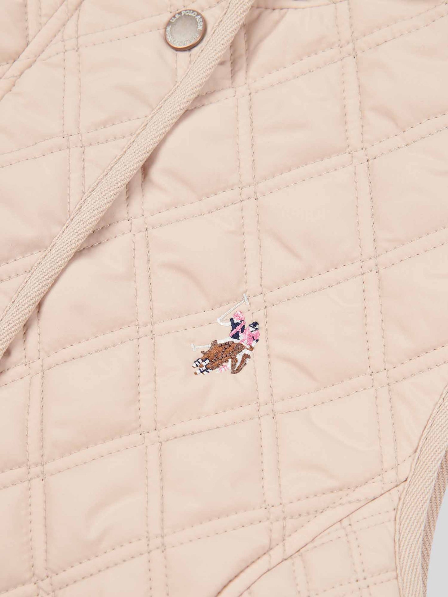 Womens Hacking Quilted Gilet in Smoke Gray