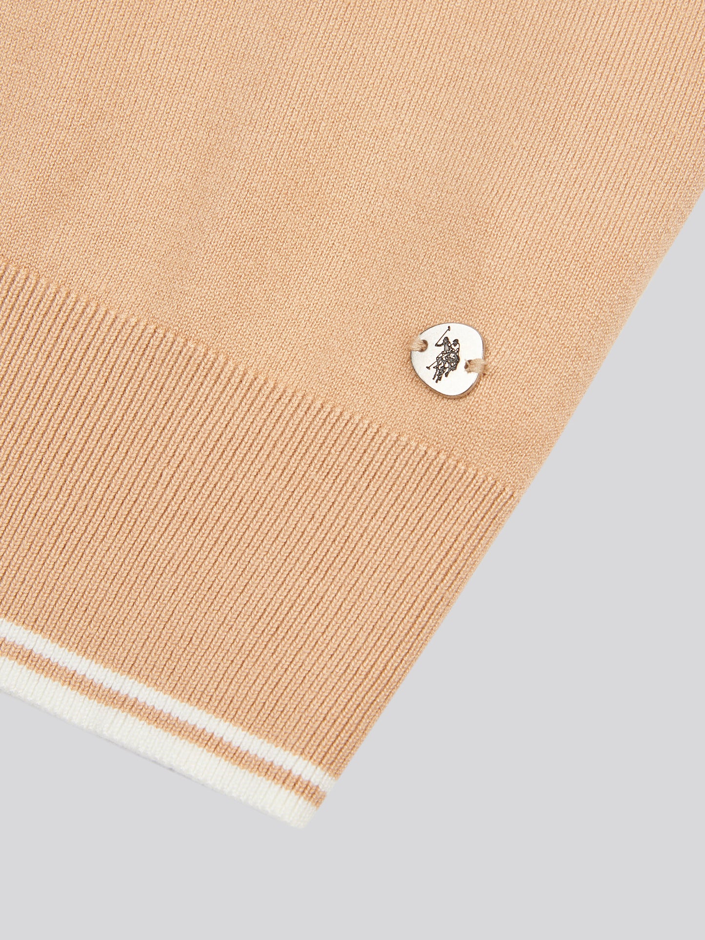 Womens Crew Neck Short Sleeve Jumper in Cuban Sand