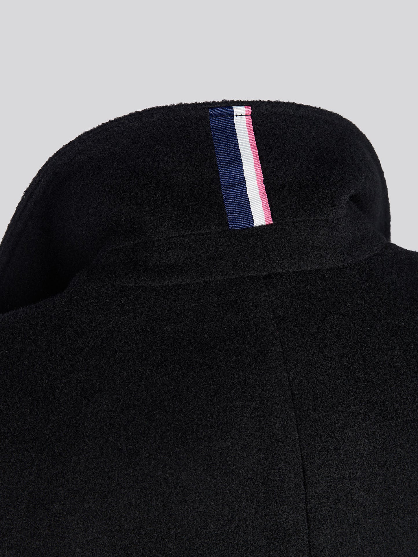 Womens Wool Blend Double Breasted Coat in Black