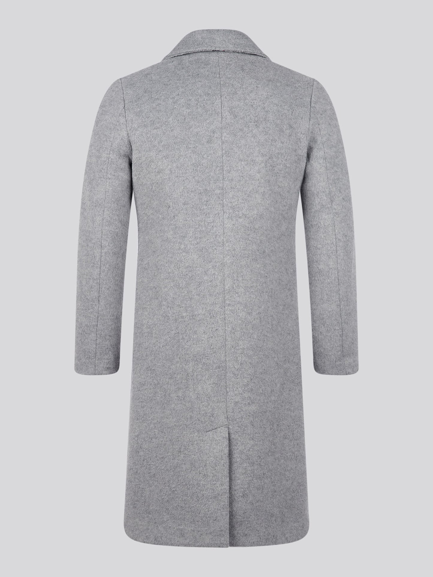 Womens Wool Blend Double Breasted Coat in Silver Filigree