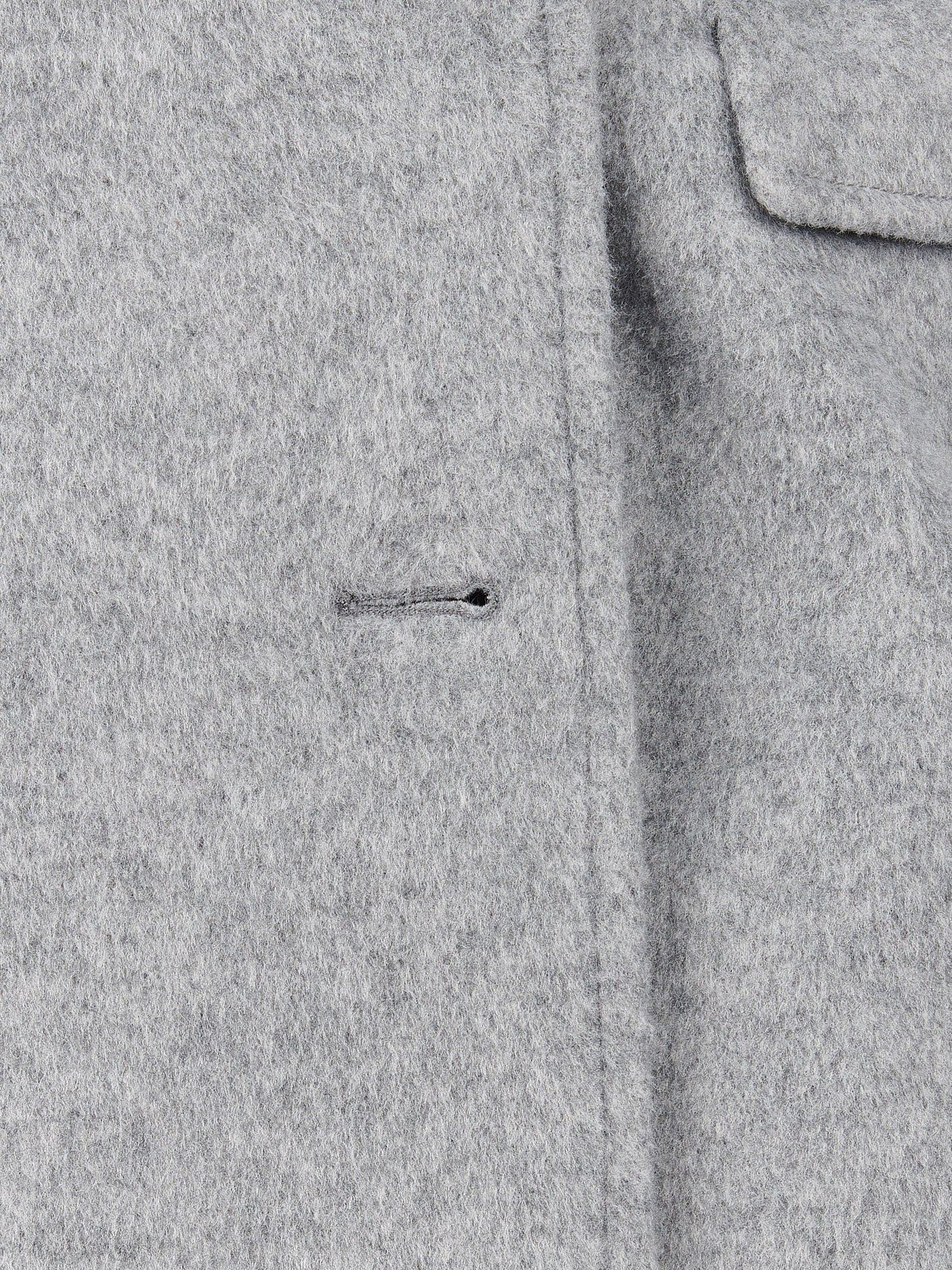 Womens Wool Blend Double Breasted Coat in Silver Filigree